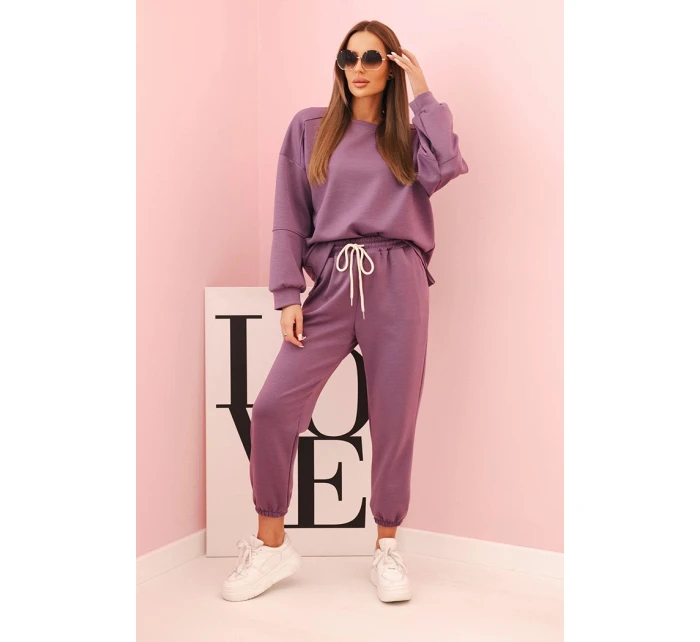 Komplet mikina + kalhoty máslový fialový Komplet mikina + kalhoty máslový fialový