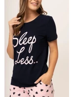 Dámské pyžamo 135/256 tm. modré s růžovou - Karol