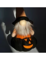 DEKORATIVNÍ FIGURKA NA DÝNI 35CM LED HALLOWEEN ČERNÁ