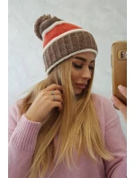 Dámská čepice Kinga K297 cappuccino+rudy Dámská čepice Kinga K297 cappuccino+rudy