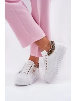 Dámské Sportovní Boty Na Platformě Z Eko Kůže Panther Bílé Velionna Dámské Sportovní Boty Na Platformě Z Eko Kůže Panther Bílé Velionna