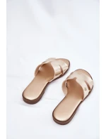 Dámské Plátěné Sandály Z Eko Kůže Zlaté Firvania Dámské Plátěné Sandály Z Eko Kůže Zlaté Firvania