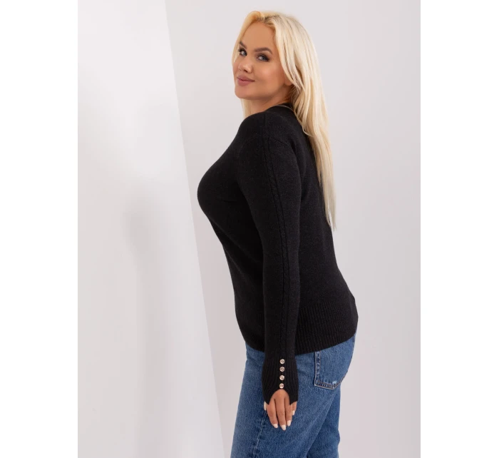 Sweter PM SW PM model 18949131 czarny - FPrice Sweter PM SW PM model 18949131 czarny - FPrice