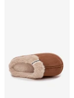 Dámské pantofle s kožíškem Parisse – hnědé Dámské pantofle s kožíškem Parisse – hnědé