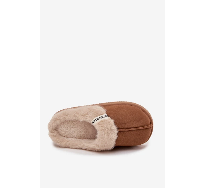 Dámské pantofle s kožíškem Parisse – hnědé Dámské pantofle s kožíškem Parisse – hnědé