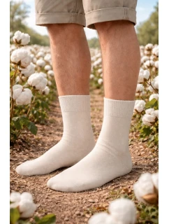 Pánské přírodní ponožky 100% bavlna 200