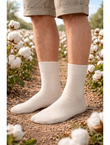 Pánské přírodní ponožky 100% bavlna 200