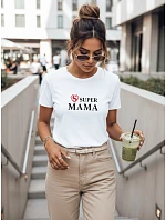 Dámské tričko s potiskem Super Mom White FashionStreet NX5025RY