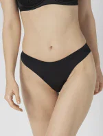 Dámská tanga Aura Spotlight High Leg string černá - TRIUMPH