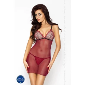 Erotická košilka chemise red model 19677391 - Passion