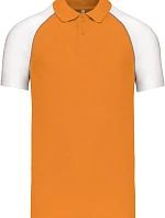Kariban K 226 Baseballové piqué polo 20.K226 orange/light grey/white