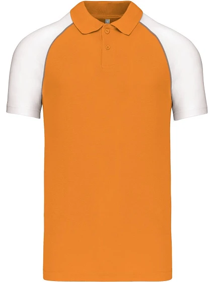 Kariban K 226 Baseballové piqué polo 20.K226 orange/light grey/white Kariban K 226 Baseballové piqué polo 20.K226 orange/light grey/white