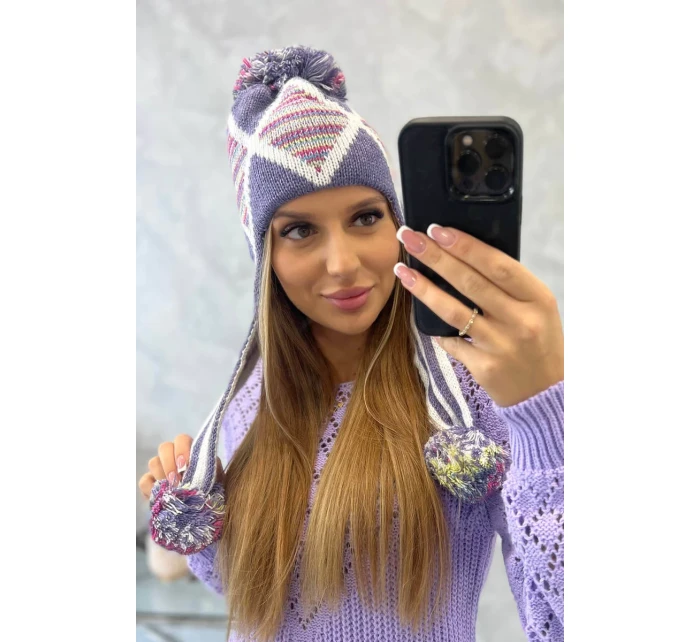 Dámská klapka na uši Eunika K322 fialová