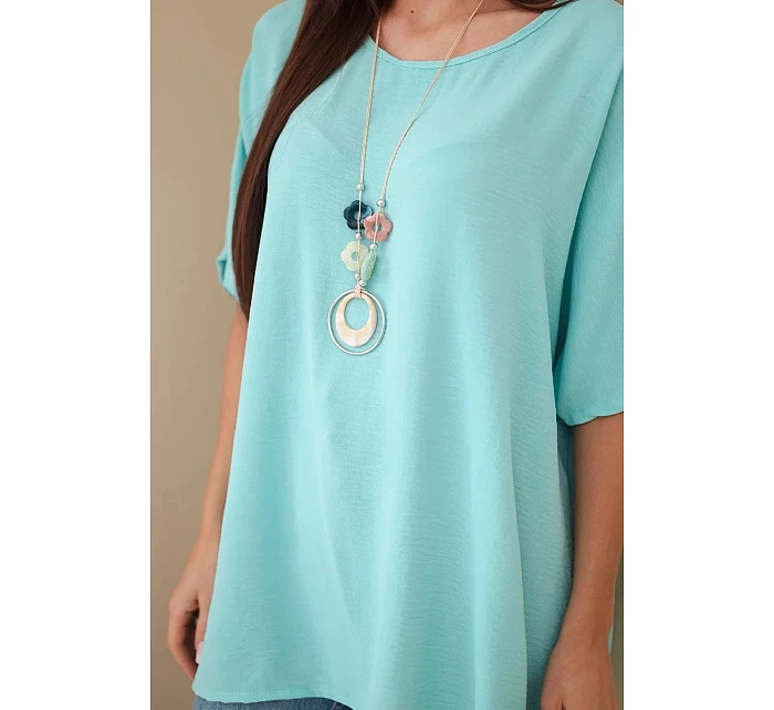 Halenka oversize s přívěskem model 22084733 - K-Fashion