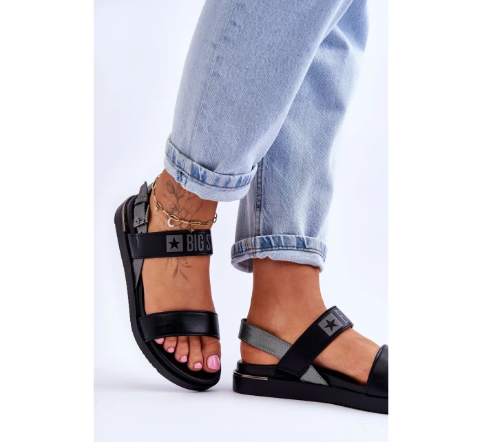 Dámské ploché sandály Big Star LL274938 Černá
