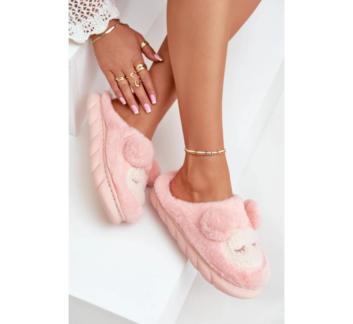 Teplé kožené pantofle dámské růžové Jozelinetta Teplé kožené pantofle dámské růžové Jozelinetta