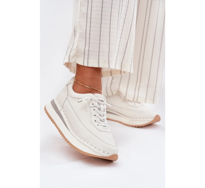 Kožené Dámské Tenisky Na Platformě Big Star model 21692994 Bílé - Big Star Shoes Kožené Dámské Tenisky Na Platformě Big Star model 21692994 Bílé - Big Star Shoes