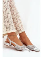 Dámské sandály s pletením na klíně stříbrné Nivorra Dámské sandály s pletením na klíně stříbrné Nivorra