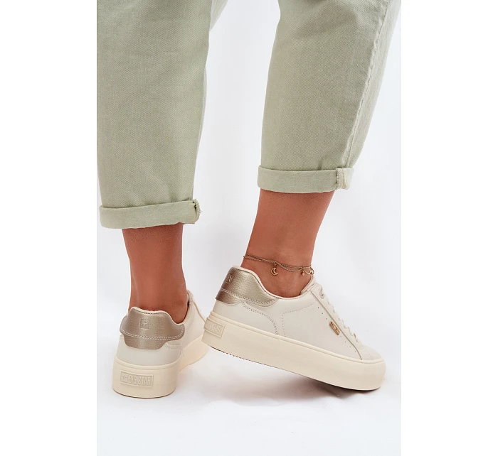 Sneakers na platformě Big Star TT274806 Béžové