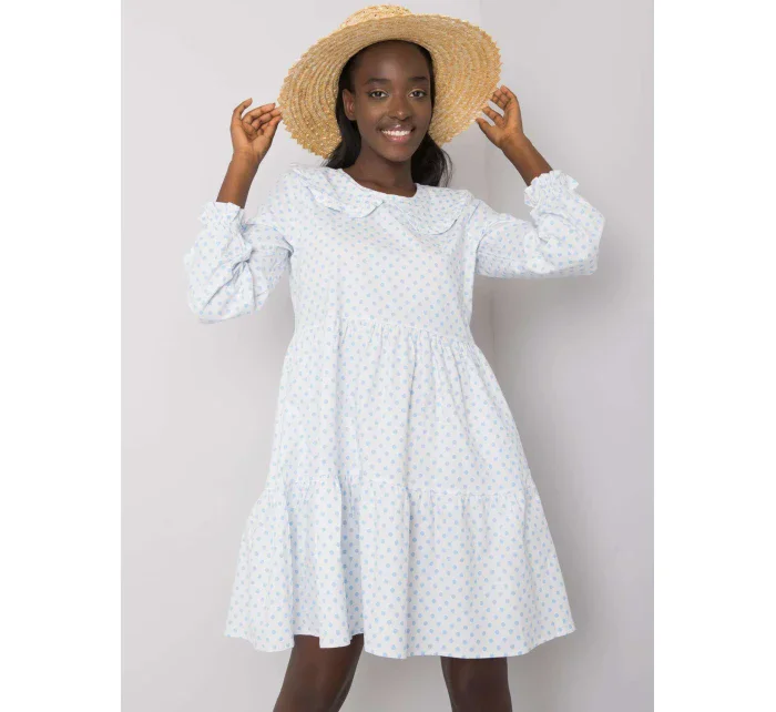 Šaty 123 SK 187576.40P bílá a modrá