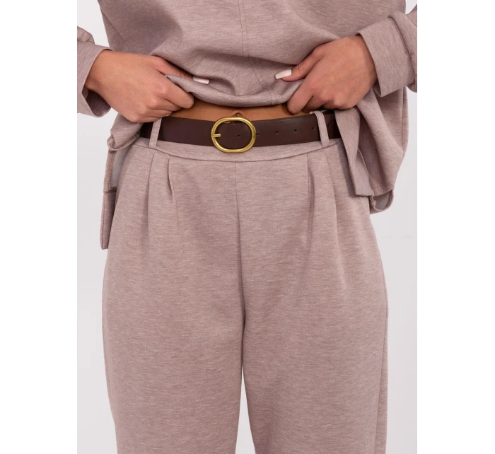 Spodnie DHJ SP model 20857348 ciemny bezowy - FPrice Spodnie DHJ SP model 20857348 ciemny bezowy - FPrice