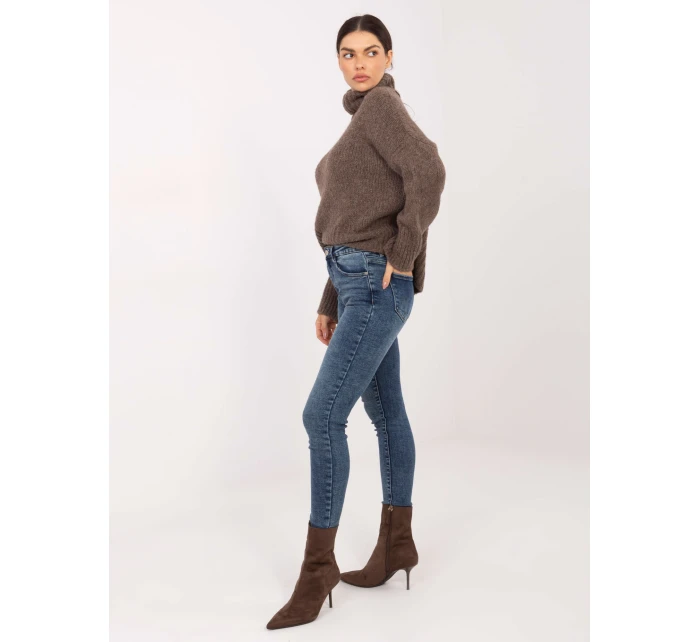 Spodnie jeans SP  ciemny niebieski model 21791139 - FPrice