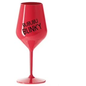 BUBUBUBLINKY - červený nerozbitný pohár na víno 470 ml BUBUBUBLINKY - červený nerozbitný pohár na víno 470 ml