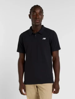 Bavlněná polokošile New Balance Pique M MT51519BK Tričko