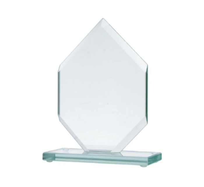 Skleněná trofej s matným podstavcem