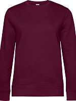 B&C QUEEN Crew Neck_° Dámská mikina 01.W01Q dark cherry