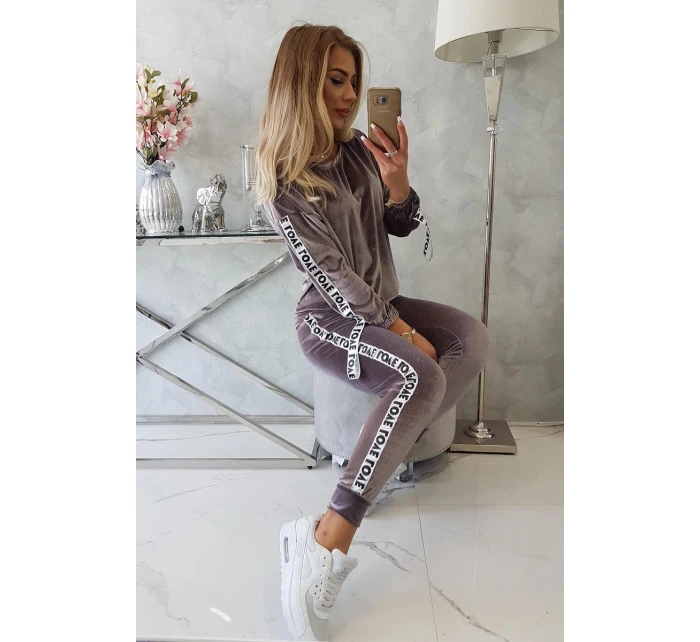 Velurová souprava Love grey Velurová souprava Love grey