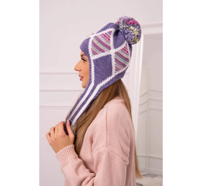 Dámská klapka na uši Eunika K322 fialová