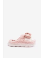 Pantofle S Mašlí Růžové model 21681735 - Boto Pantofle S Mašlí Růžové model 21681735 - Boto