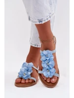 Dámské Sandály Ploché Modré Květiny model 21961065 - Boto Dámské Sandály Ploché Modré Květiny model 21961065 - Boto