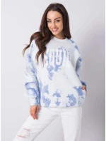 Bluza DS BL model 21055309 biało niebieski - FPrice Bluza DS BL model 21055309 biało niebieski - FPrice