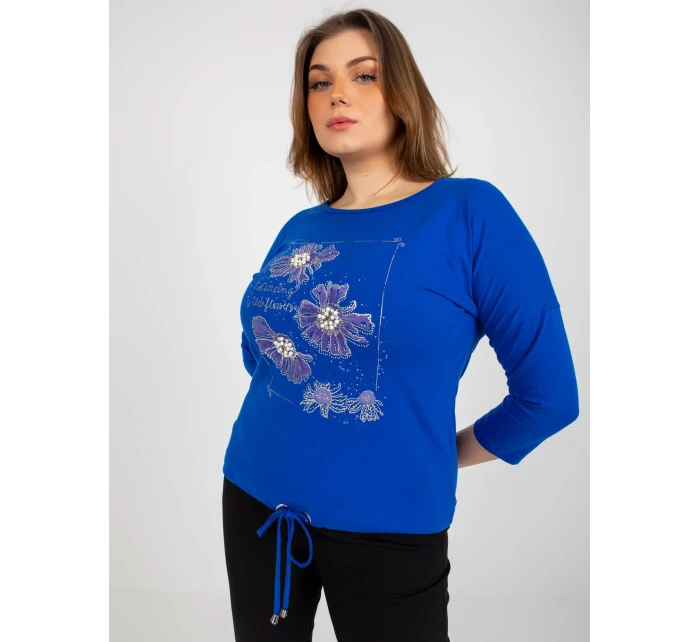 Dámská halenka RV BZ 8457.47P tmavě modrá - FPrice Dámská halenka RV BZ 8457.47P tmavě modrá - FPrice