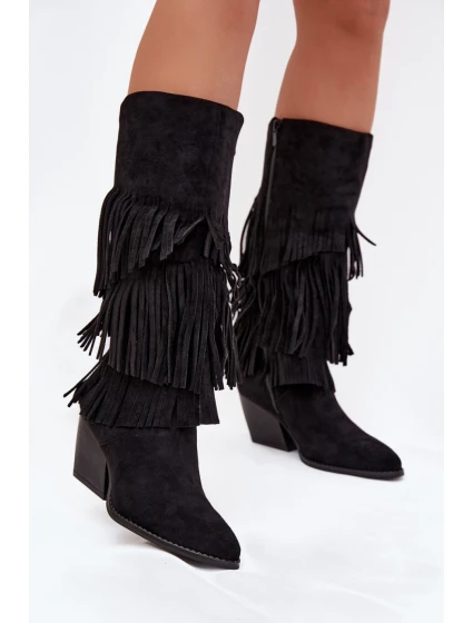 Kozačky na podpatku  model 217822 Step in style