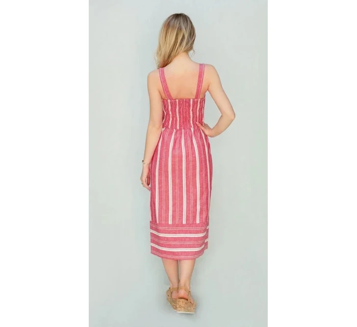 Červené bavlněné šaty (345ART)