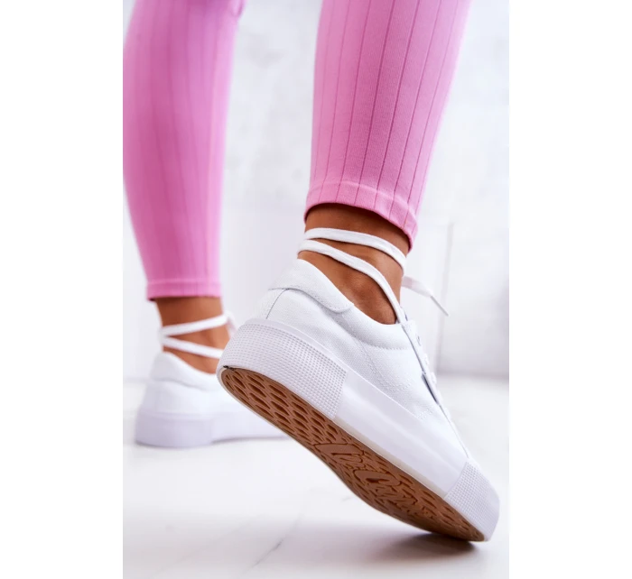 Tenisky na platformě Lee Cooper LCW-22-31-0884L Bílý