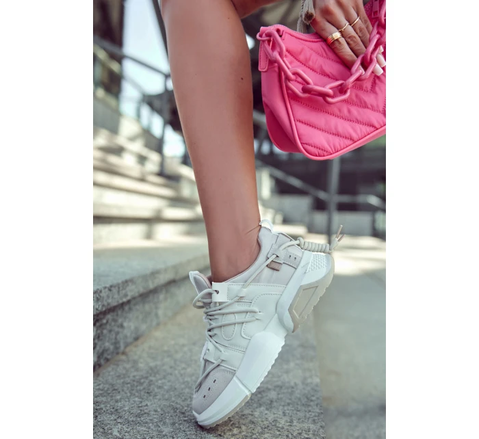 Dámské Tenisky Sportovní Boty Béžove model 21588026 - Boto Dámské Tenisky Sportovní Boty Béžove model 21588026 - Boto