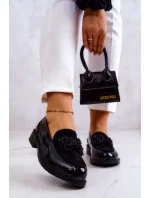 Elegantní lakované mokasíny Mokasíny černé Belize Elegantní lakované mokasíny Mokasíny černé Belize