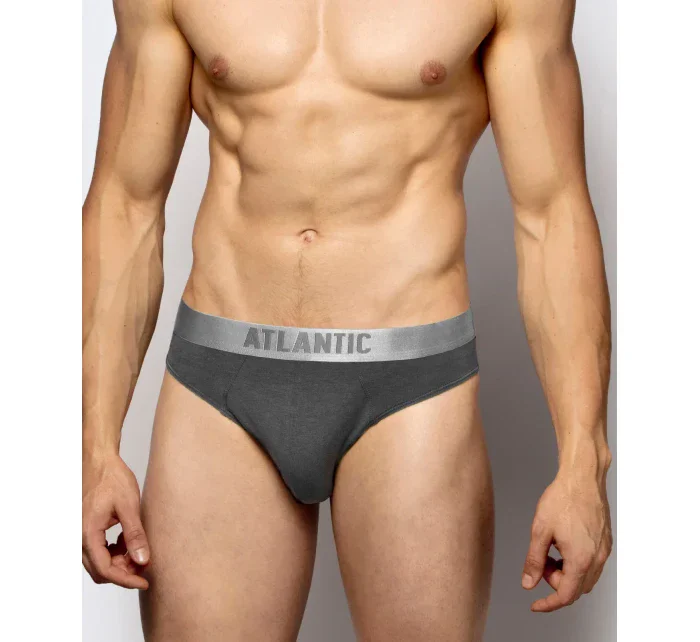 Pánské slipy z model 19960908 bavlny 2Pack tmavě šedé - Atlantic