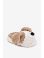 Dětské chlupaté bačkory – béžové se psy Farnise Dětské chlupaté bačkory – béžové se psy Farnise