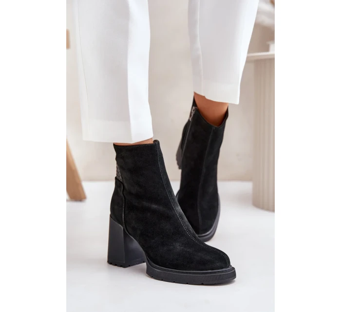 Boty na podpatku model 201684 Step in style Boty na podpatku model 201684 Step in style