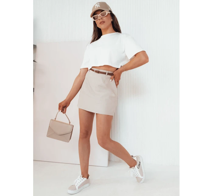 DANIZ béžová mini sukně FashionStreet CY0443