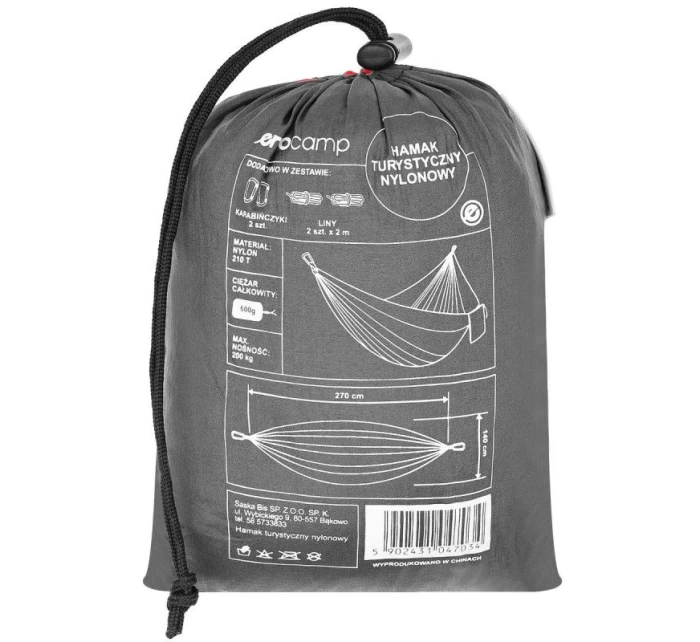 CESTOVNÍ HOUPACÍ SÍŤ PRO 2 OSOBY 270X140CM ČERNÁ A ČERVENÁ CESTOVNÍ HOUPACÍ SÍŤ PRO 2 OSOBY 270X140CM ČERNÁ A ČERVENÁ