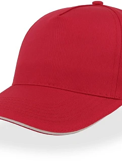 Atlantis Headwear Start Five Sandwich 5 panelová kšiltovka "Start Five Sandwich" 33.0039 red/white
