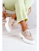 Kožené Boty S Srdce Béžová model 21577187 - Boto