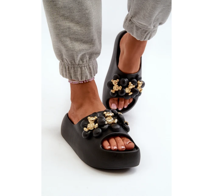 Dámské Žabky S Ozdobami Na Podrážce Černé model 21665975 - Boto