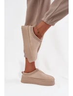 Dámské sněhule s výšivkou světle béžové model 21714839 - Boto